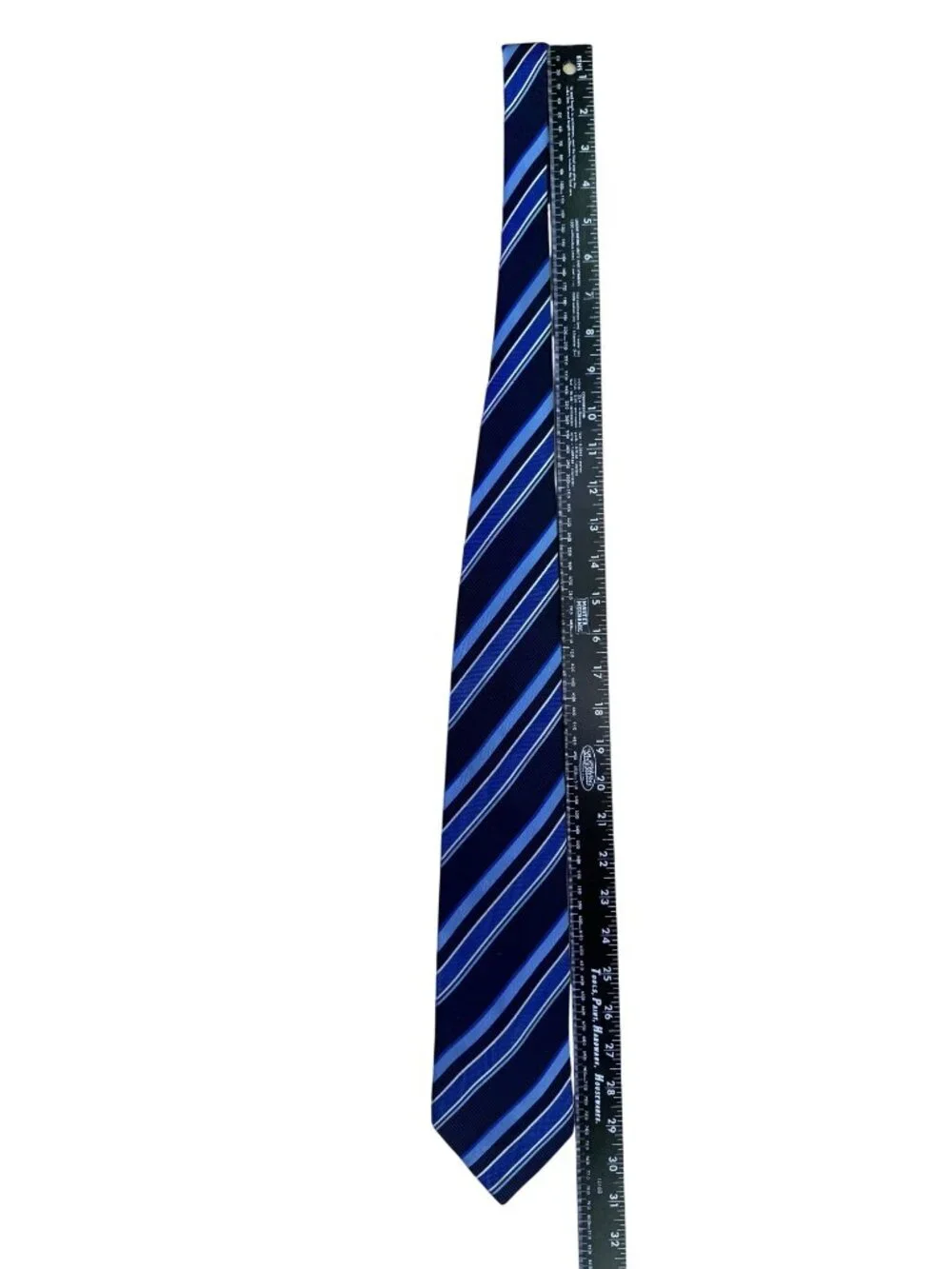 Nicole Ties Mens Blue Striped Silk Necktie Made In Italy Elegant Business Access